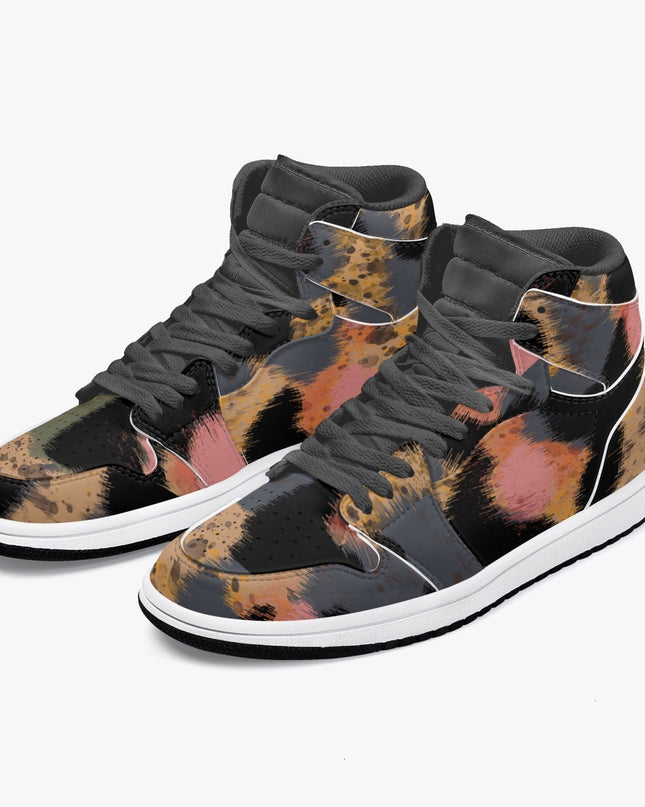 Jacki Easlick Leopard Print High-Top Leather Sneakers