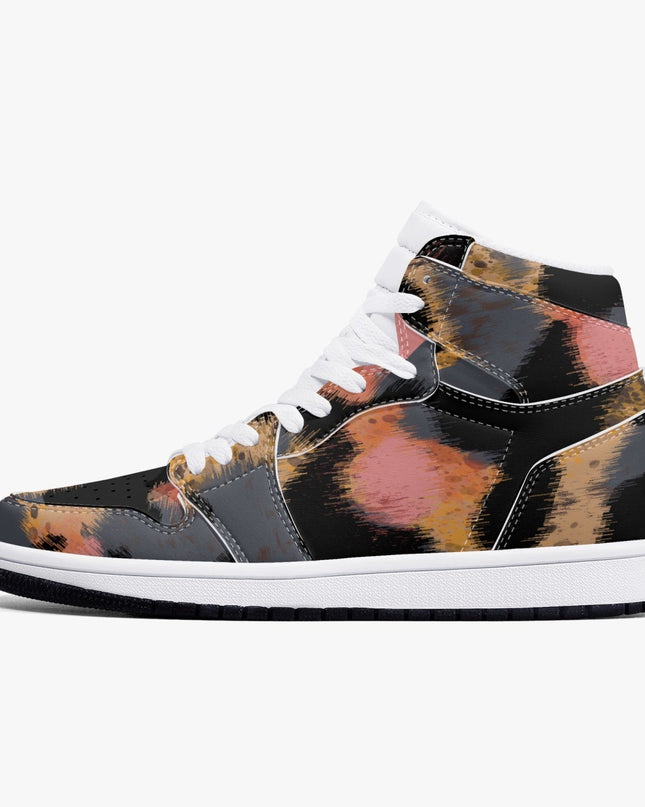 Jacki Easlick Leopard Print High-Top Leather Sneakers