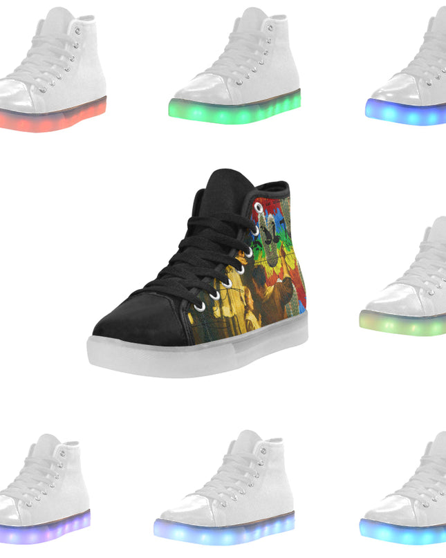 AND THIS, IS THE RAINBOW BRUSH CACTUS. II Light Up Men's Sneakers