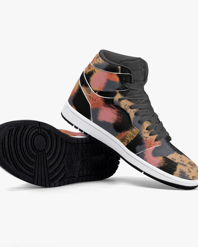 Jacki Easlick Leopard Print High-Top Leather Sneakers