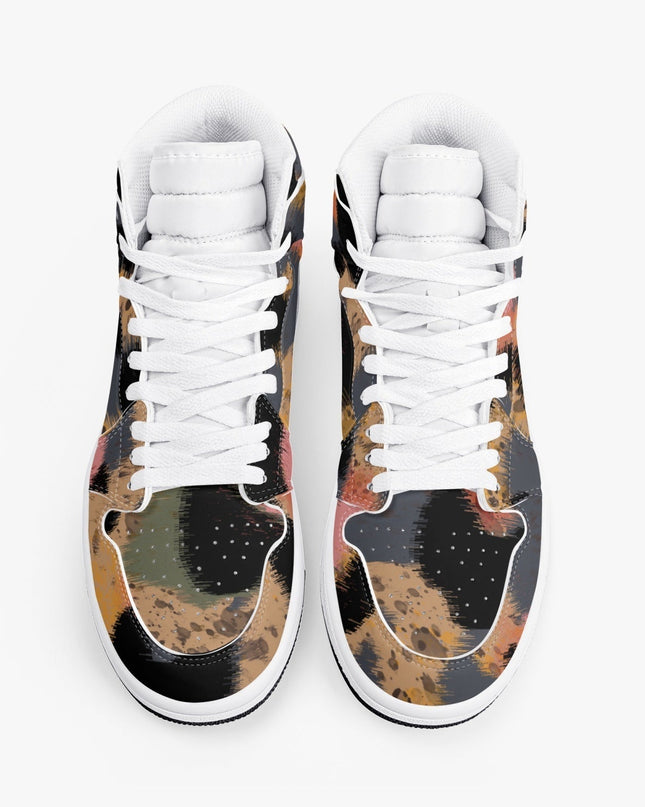 Jacki Easlick Leopard Print High-Top Leather Sneakers