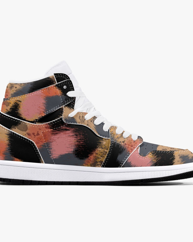 Jacki Easlick Leopard Print High-Top Leather Sneakers