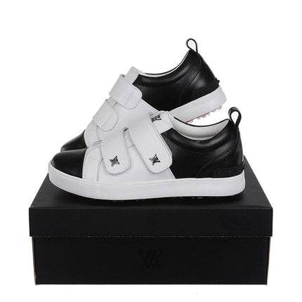 ANEW Golf: Men's Color Block Double Velcro Sneakers - Black
