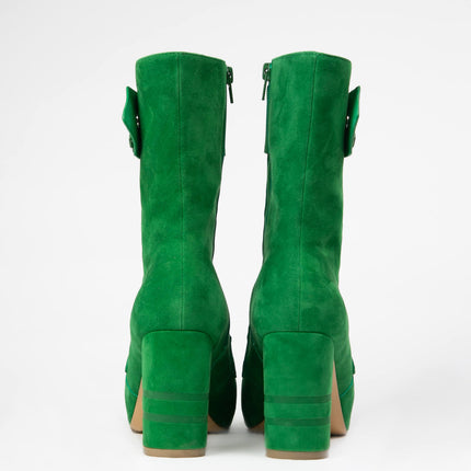 Michaela V Marta Green Suede Boots