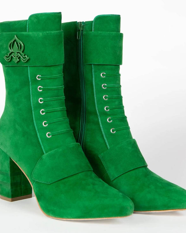 Michaela V Marta Green Suede Boots