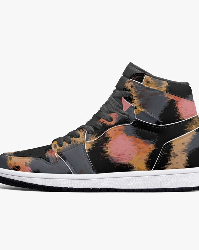 Jacki Easlick Leopard Print High-Top Leather Sneakers