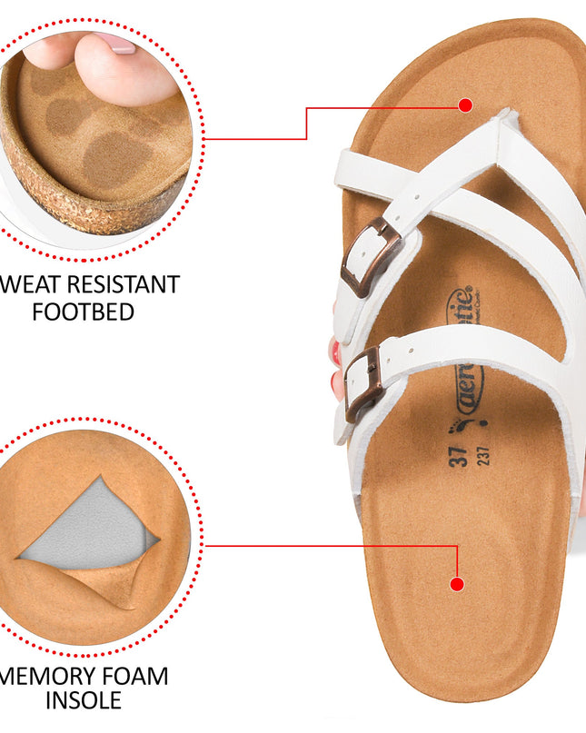 Aerothotic Celestis Women's Soft Footbed Strappy Slide Sandals