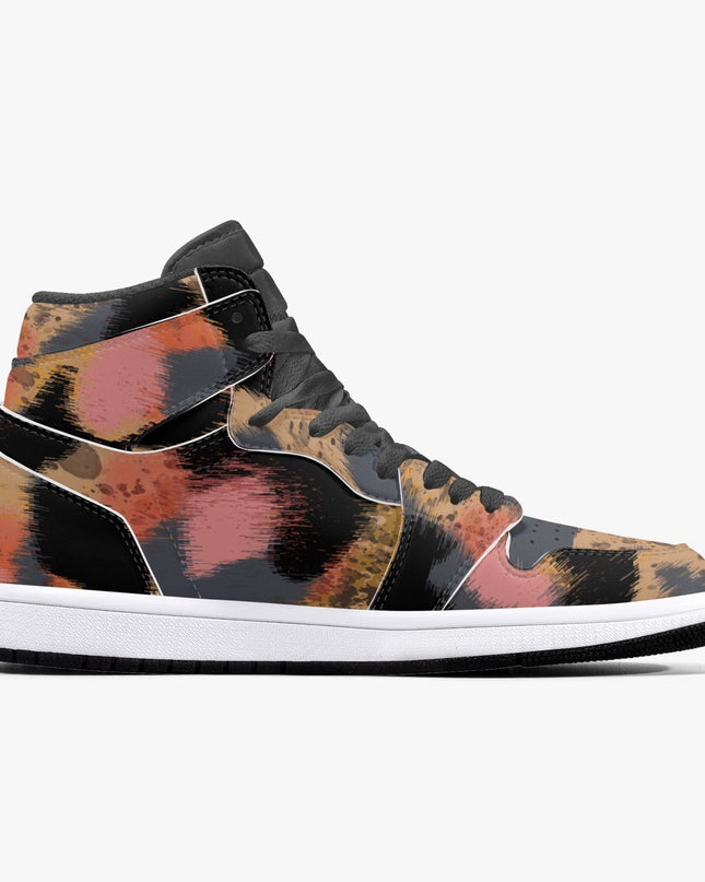 Jacki Easlick Leopard Print High-Top Leather Sneakers