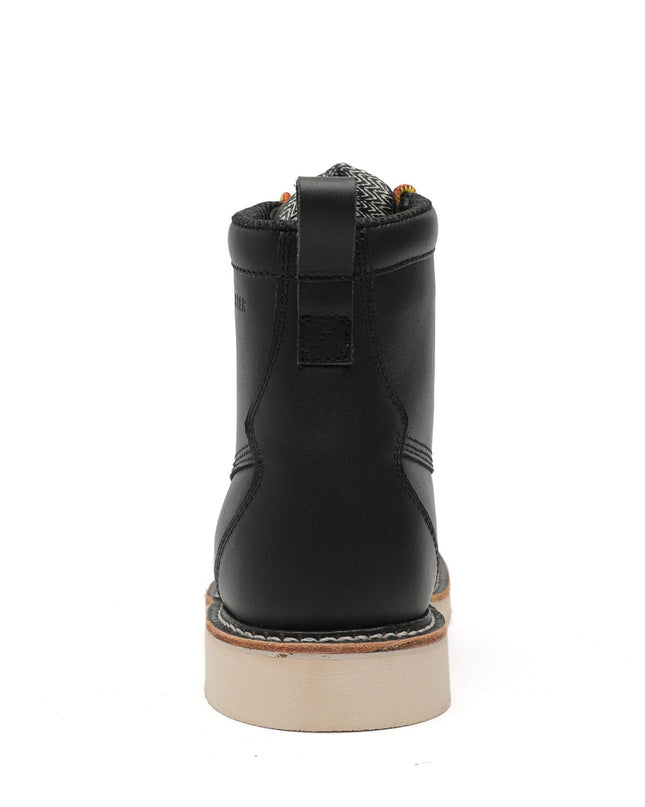 ROCKROOSTER Trinidad Men's 6 inch Black Steel Toe Wedge Work Boots